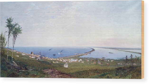 Duluth Wood Print featuring the painting Duluth, 1871 by Gilbert Munger