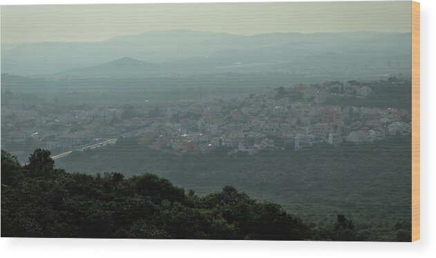 Algarve Wood Print featuring the photograph Goldra Hill View in Loule by Angelo DeVal