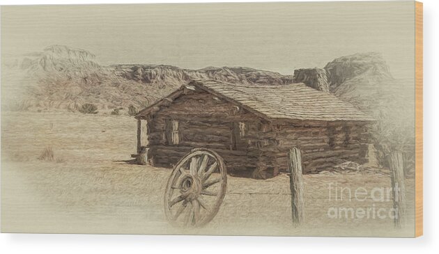 Homestead Wood Print featuring the photograph Old Ranch by Jim Hatch