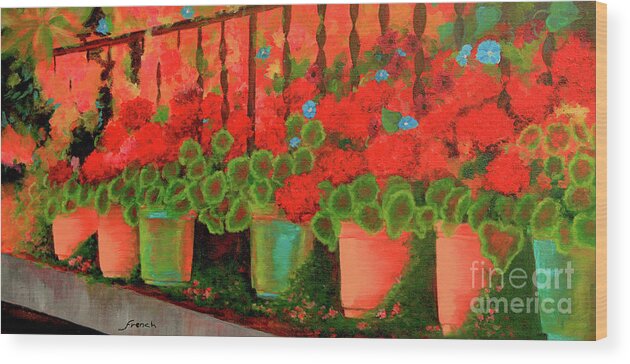 Acrylic Wood Print featuring the painting Summer Blooms by Jeanette French