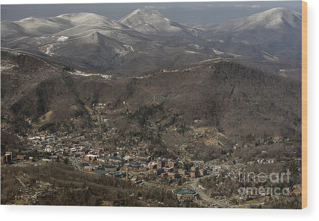 Appalachian State University Wood Print featuring the photograph Appalachian State University in Boone NC #3 by David Oppenheimer