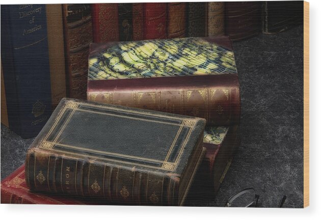 Book Wood Print featuring the photograph Library by Douglas Pulsipher