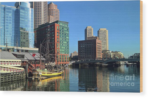 Boston Wood Print featuring the photograph Boston by Agnes Caruso