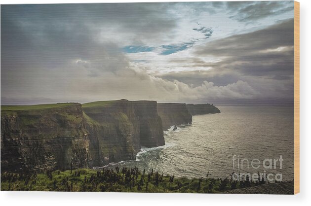 Cliffs Of Moher Wood Print featuring the photograph Cliffs of Moher by Agnes Caruso