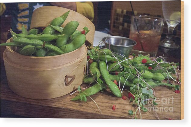 Edamame Wood Print featuring the photograph Edamame by Agnes Caruso