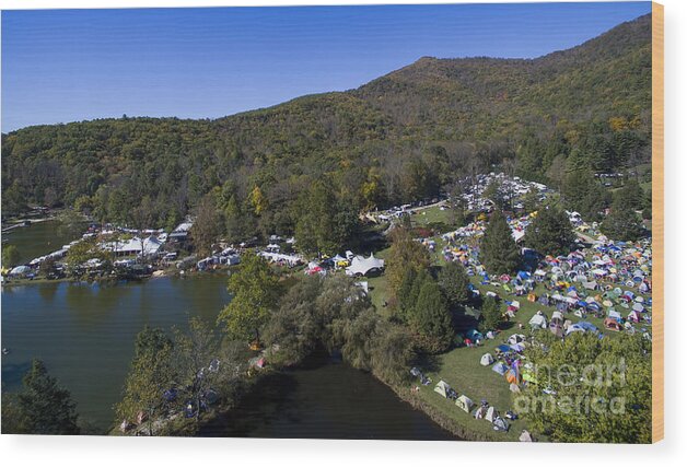 Leaf Festival Wood Print featuring the photograph LEAF Festival Aerial by David Oppenheimer