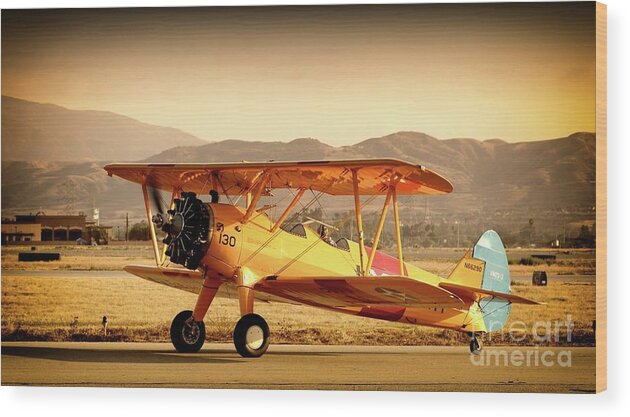 Aircraft Wood Print featuring the photograph Vintage Stearman by Gus McCrea
