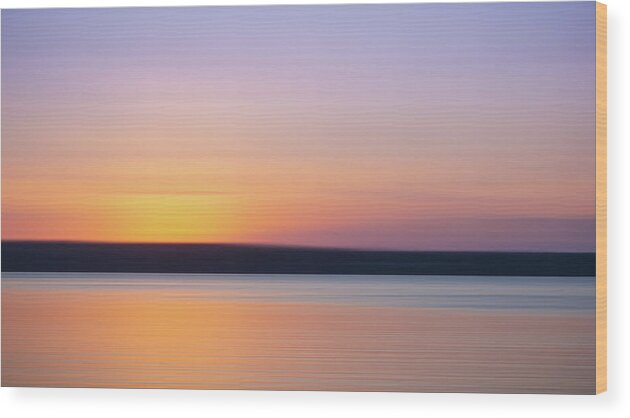 Office Decor Wood Print featuring the photograph Susnet Blur by Steve Stanger
