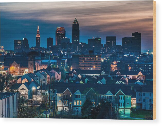 2x3 Wood Print featuring the photograph Good Night Cleveland #1 by At Lands End Photography