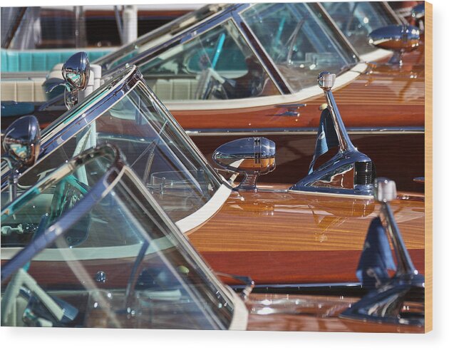 Classic Wood Print featuring the photograph Classic Riva Runabouts by Steven Lapkin