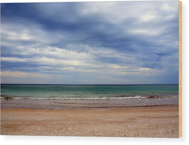 Beach Wood Print featuring the photograph Deep Sky by Amanda Vouglas