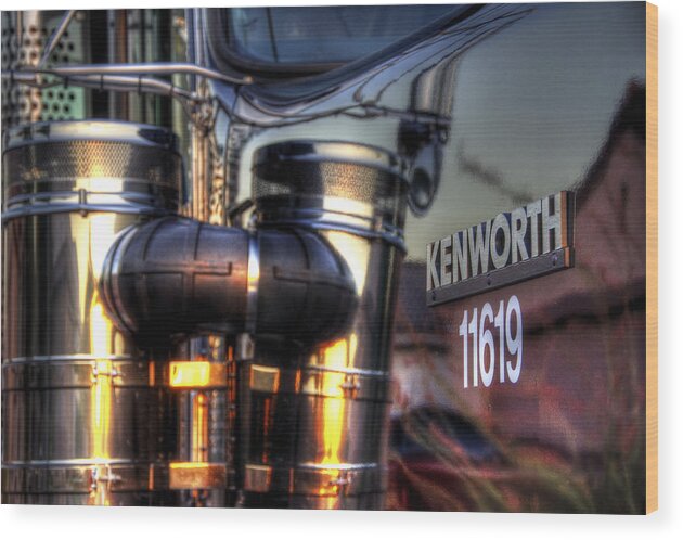 Transportation Wood Print featuring the photograph Kenworth 11619 34712 by Jerry Sodorff
