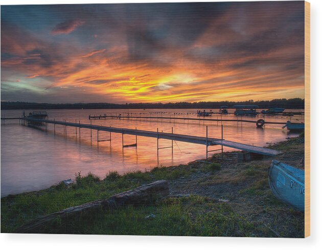 2x3 Wood Print featuring the photograph Lake at Sunset by At Lands End Photography