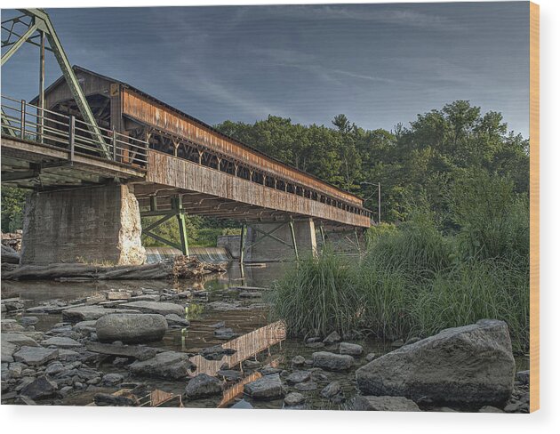 2x3 Wood Print featuring the photograph Harpersfield Road Bridge by At Lands End Photography