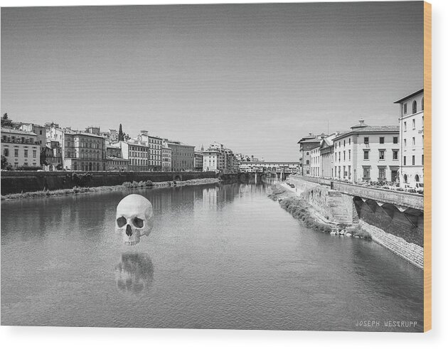 Skull Wood Print featuring the photograph Interloping, Florence II by Joseph Westrupp