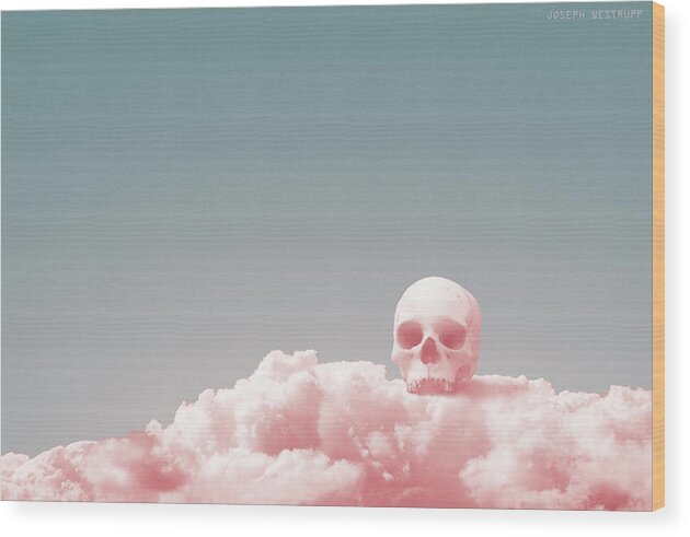 Skull Wood Print featuring the digital art Then We'll Come Down by Joseph Westrupp
