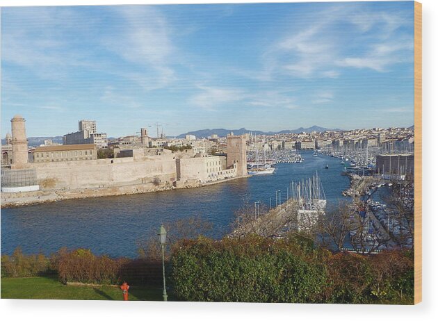 Vieux Port Wood Print featuring the photograph Marseille Vieux Port by Amelia Racca