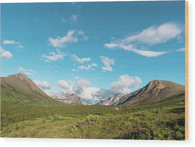 Alaska Wood Print featuring the photograph Chugach Mountains by Scott Slone