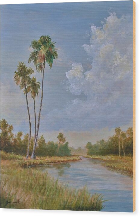 Florida Wood Print featuring the painting Amber Light by Alan Zawacki by Alan Zawacki