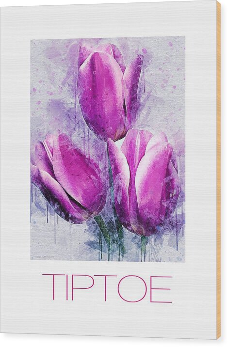 Tiptoe Wood Print featuring the digital art Tiptoe by Gail Marten