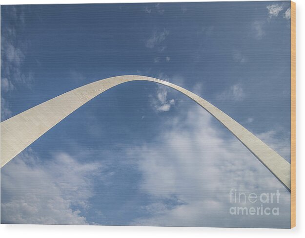 Gateway Arch Wood Print featuring the photograph St. Louis Gateway Arch Arching by David Haskett II