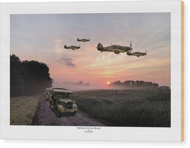 Raf Wood Print featuring the digital art Defence Of The Realm - Titled by Mark Donoghue