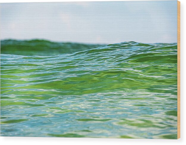 South Walton Wood Print featuring the photograph Emerald Wave by Kurt Lischka