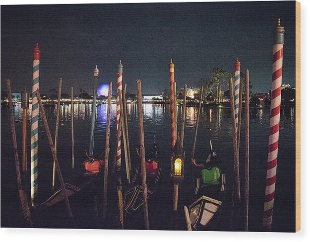 Water Wood Print featuring the photograph Feels like an Italian night by Portia Olaughlin