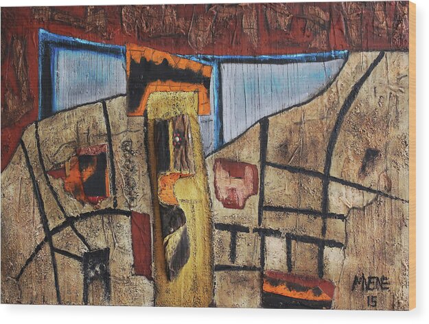 African Art Wood Print featuring the painting High Tower by Michael Nene
