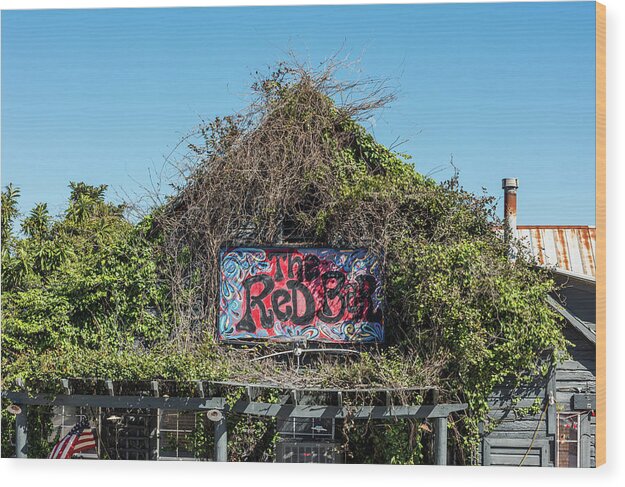 Red Bar Wood Print featuring the photograph The Red Bar in Grayton Beach, Florida by Kurt Lischka