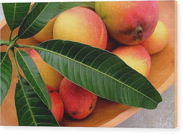 Mango Wood Print featuring the photograph Sweet Molokai Mango by James Temple