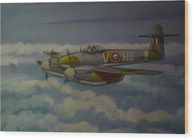 Famous Fighter Aircraft Wood Print featuring the painting Westland Whirlwind by Murray McLeod