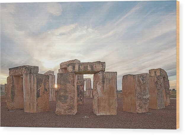 Historical Wood Print featuring the photograph Mini Stonehenge by Scott Cordell