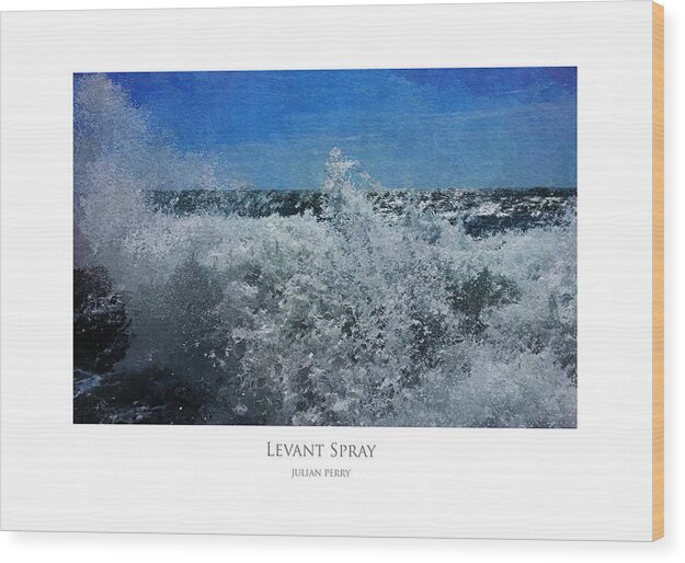 Blue Wood Print featuring the digital art Levant Spray by Julian Perry