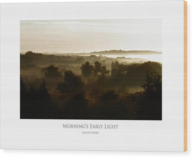 Beautiful Wood Print featuring the digital art Morning's Early Light by Julian Perry