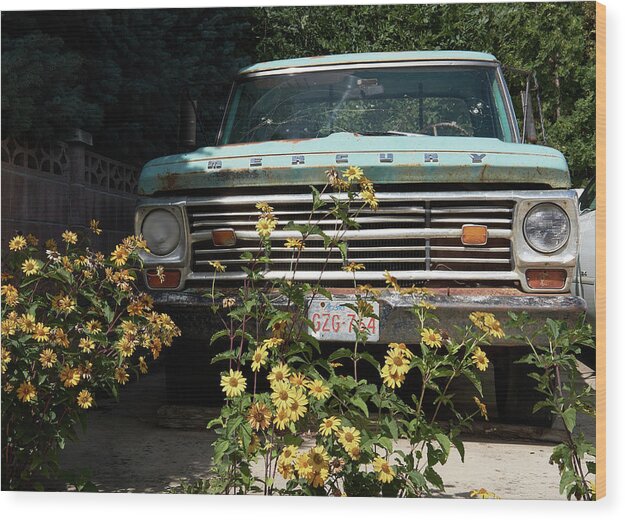 Truck Wood Print featuring the photograph Guarded by Trever Miller
