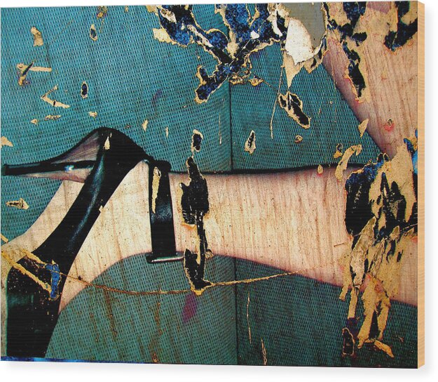 Abstract Wood Print featuring the photograph Devoured II #2 by Amber Abbott