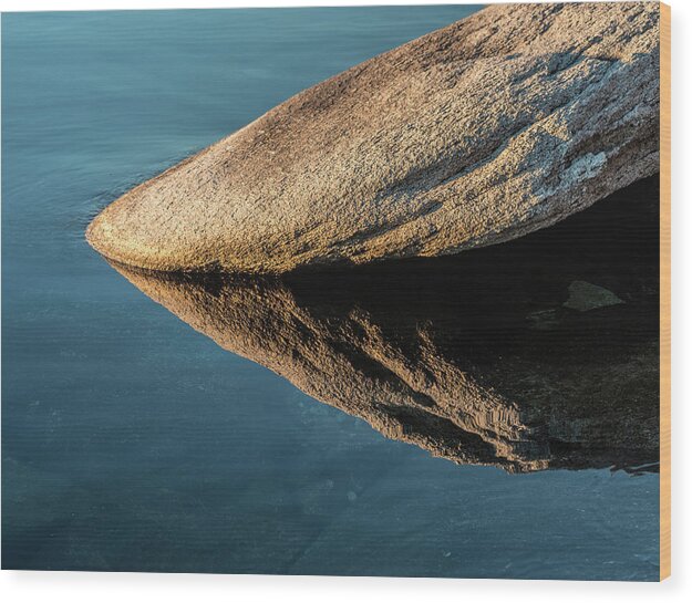 Sunset Wood Print featuring the photograph Rock reflection by Martin Gollery