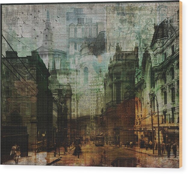 Architecture Wood Print featuring the photograph City Rising by Nicky Jameson