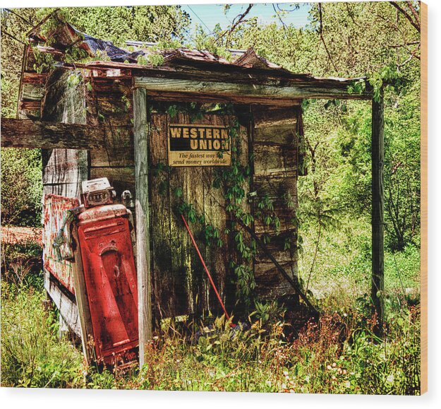 Relics Wood Print featuring the photograph No Gas, No Money by Kevin Senter