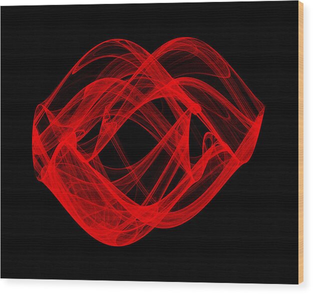Strange Attractor Wood Print featuring the digital art Parting Wave I by Robert Krawczyk