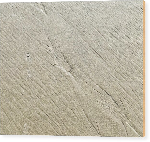 Sand Wood Print featuring the photograph Go with the Flow by Portia Olaughlin