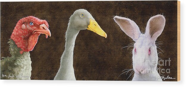 Will Bullas Wood Print featuring the painting Tom Duck and Harry... by Will Bullas