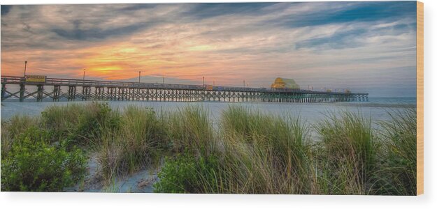 Alep Wood Print featuring the photograph Apache Pier Panorama by At Lands End Photography