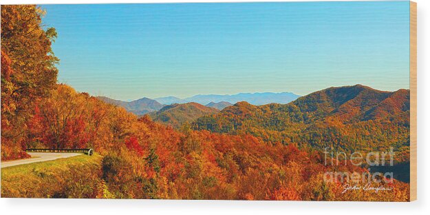 Appalachian Mountains Wood Print featuring the photograph Autumn Blue Ridge by John Douglas