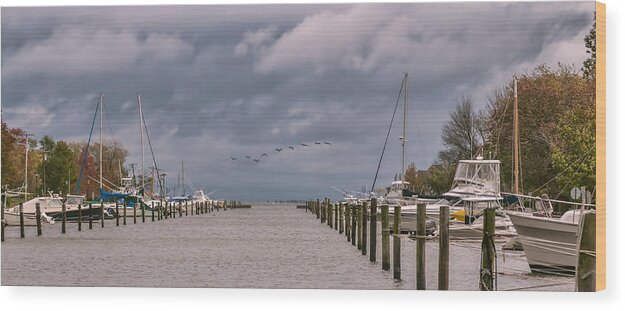 Boats Wood Print featuring the photograph Clearing Storm by Cathy Kovarik