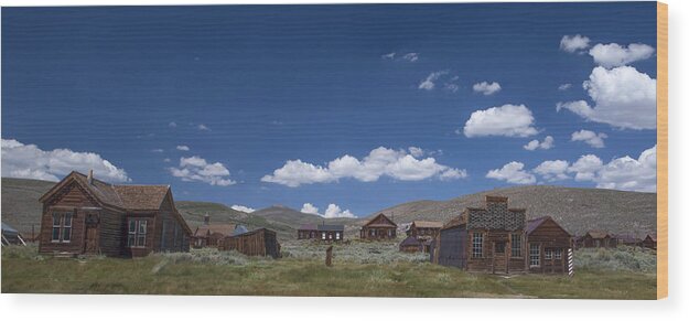 Blue Wood Print featuring the photograph Deserted Bodie by Jon Glaser