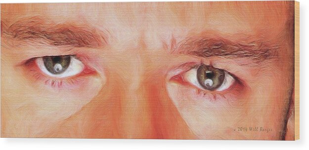 Eyes Wood Print featuring the painting Eyes That Have It Nbr 101 by Will Barger