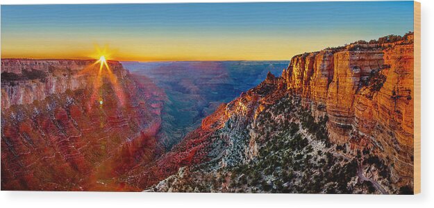 Grand Canyon Wood Print featuring the photograph Grand Canyon Sunset by Az Jackson