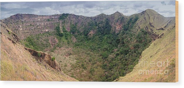 Central Wood Print featuring the photograph Masaya old crater Nicaragua 1 by Rudi Prott
